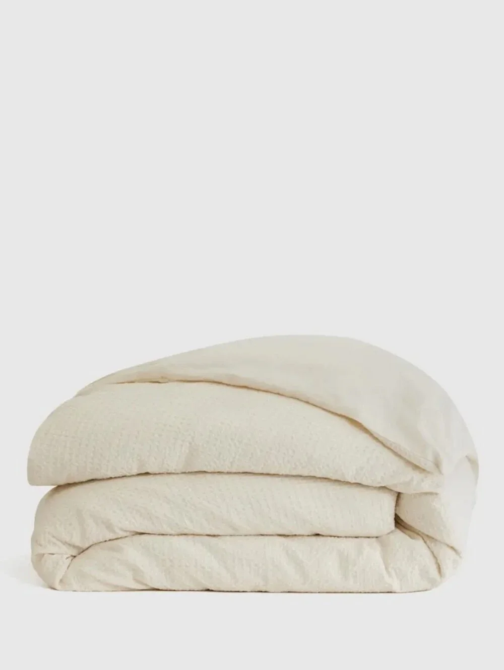 Quince 100% Organic Luxe Honeycomb Duvet Cover | King/Cali King | Undyed | EUC